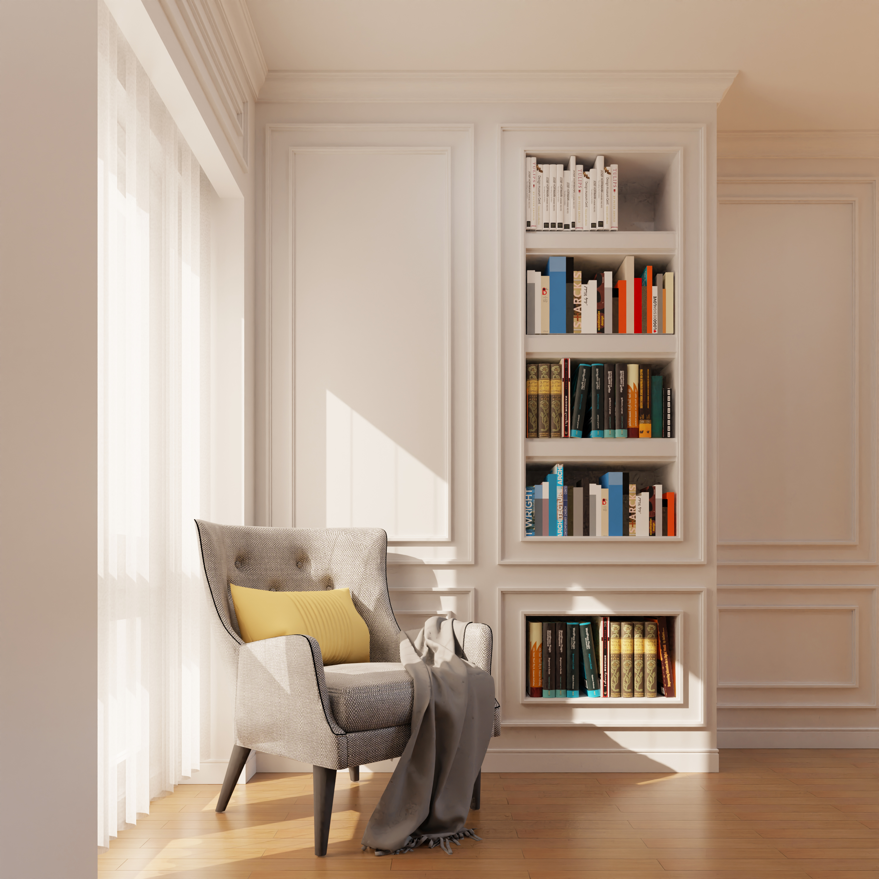 Lignes et Nuances - Décoration bibliothèque sur-mesure